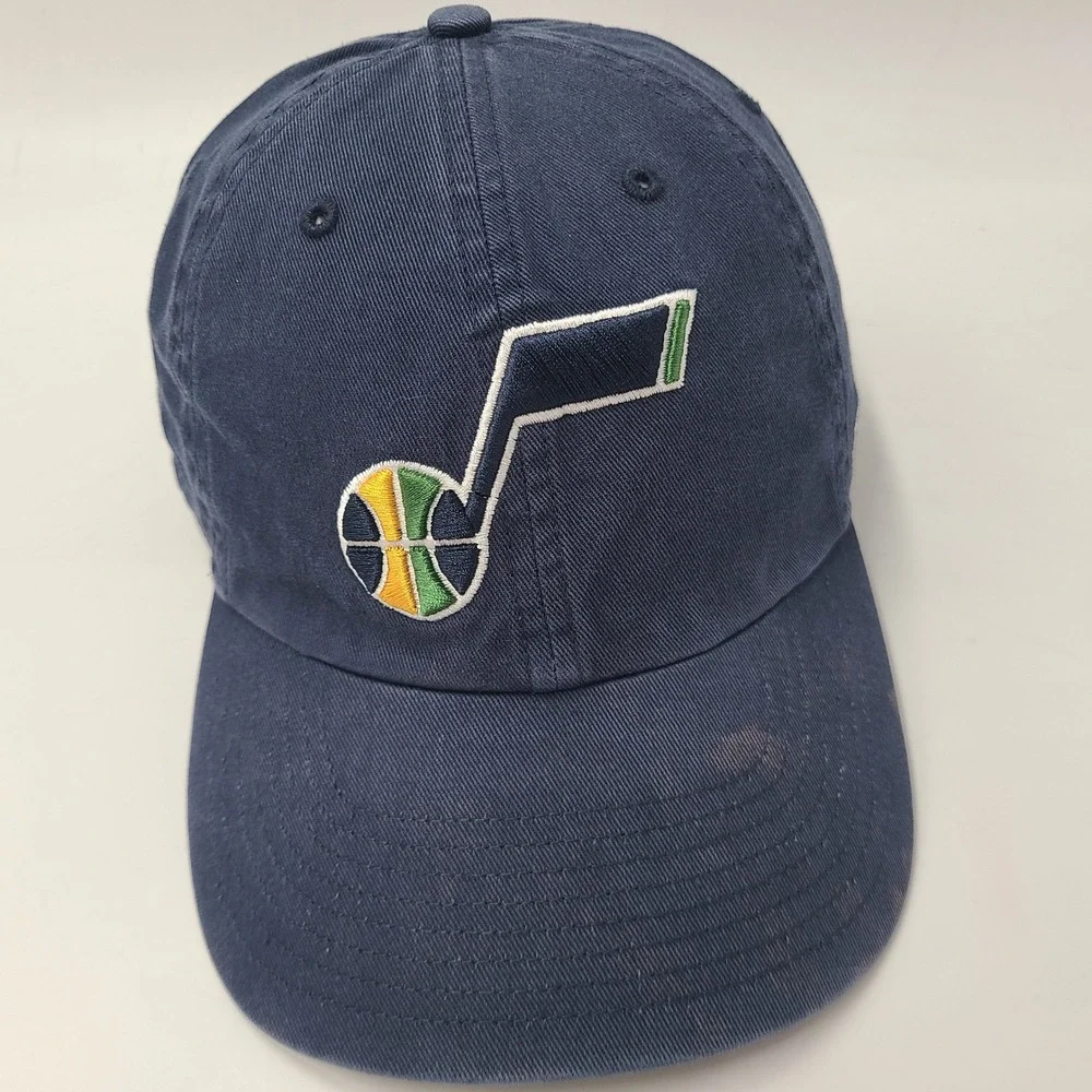 Utah Jazz Hat Strapback 47 Brand Clean Up Blue NBA Basketball Logo‎ Casual Men